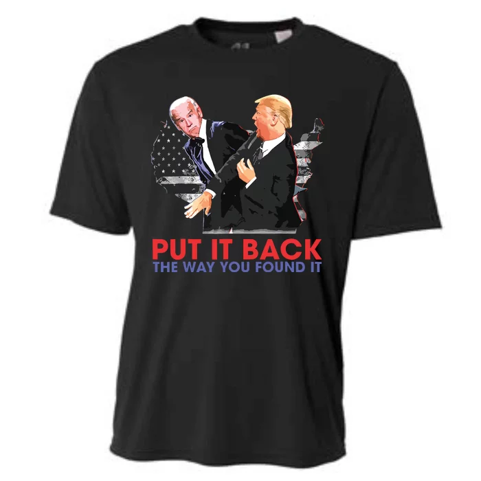 Put It Back The Way You Found It Funny Trump Slap Anti Biden Cooling Performance Crew T-Shirt