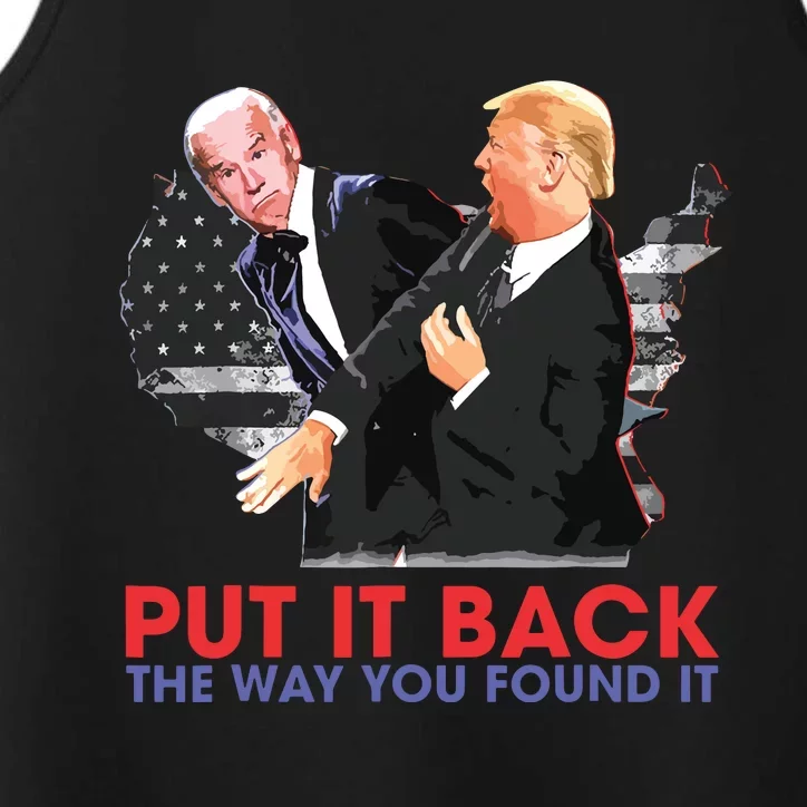 Put It Back The Way You Found It Funny Trump Slap Anti Biden Performance Tank