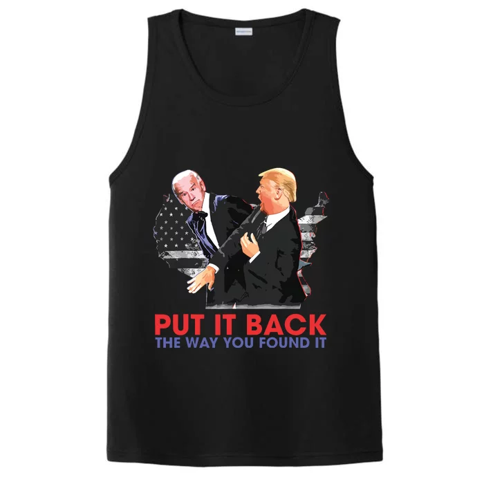 Put It Back The Way You Found It Funny Trump Slap Anti Biden Performance Tank