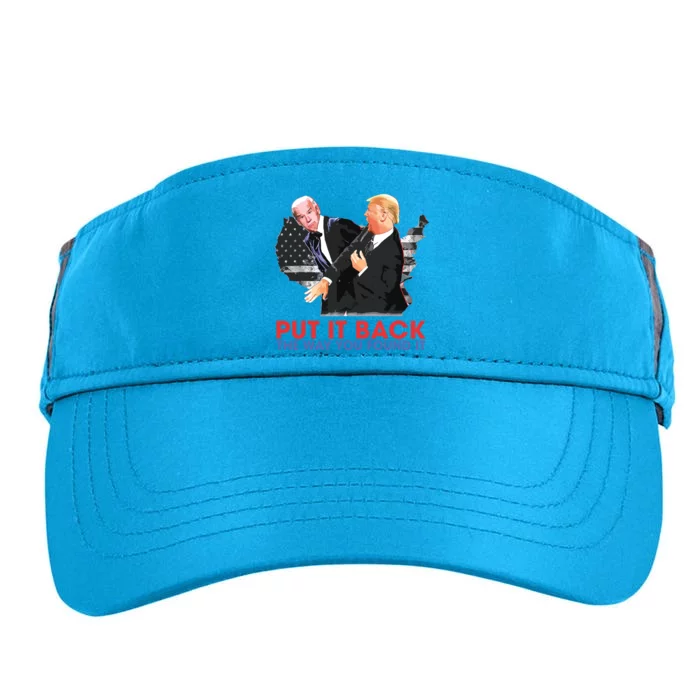 Put It Back The Way You Found It Funny Trump Slap Anti Biden Adult Drive Performance Visor