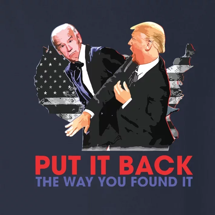 Put It Back The Way You Found It Funny Trump Slap Anti Biden Toddler Long Sleeve Shirt