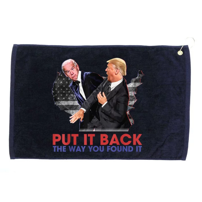 Put It Back The Way You Found It Funny Trump Slap Anti Biden Grommeted Golf Towel