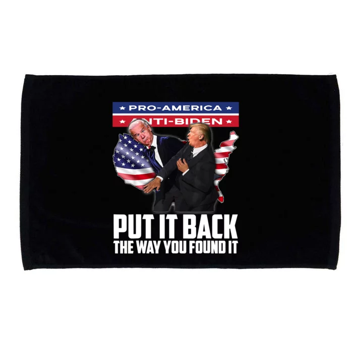 Put It Back The Way You Found It Funny Humor President Gift Microfiber Hand Towel