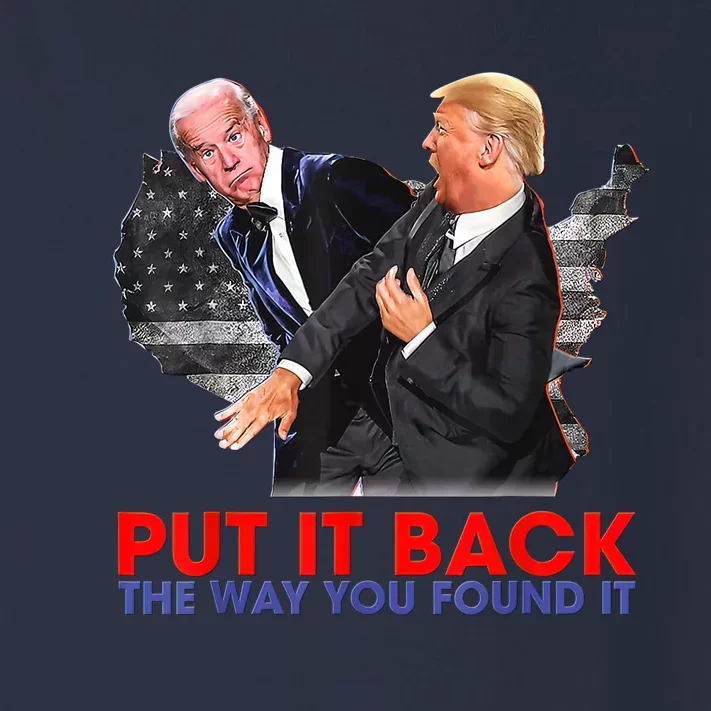 Put It Back The Way You Found It Funny Trump Slap Anti Biden Toddler Long Sleeve Shirt