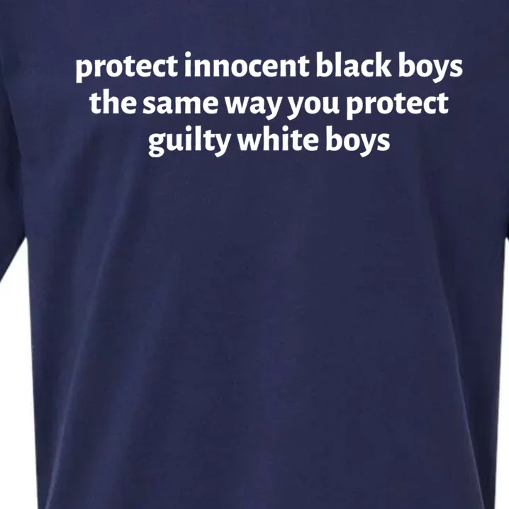 Protect Innocent Black Racial Equality Social Justice Funny Gift Sueded Cloud Jersey T-Shirt