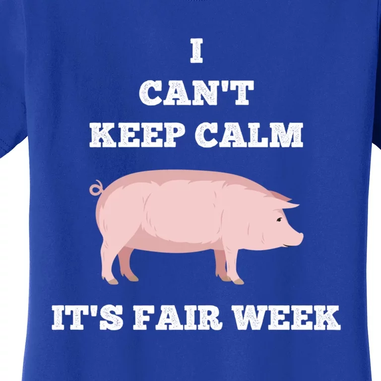 Pig I Can't Keep Calm Country State Fair Week Cool Gift Women's T-Shirt