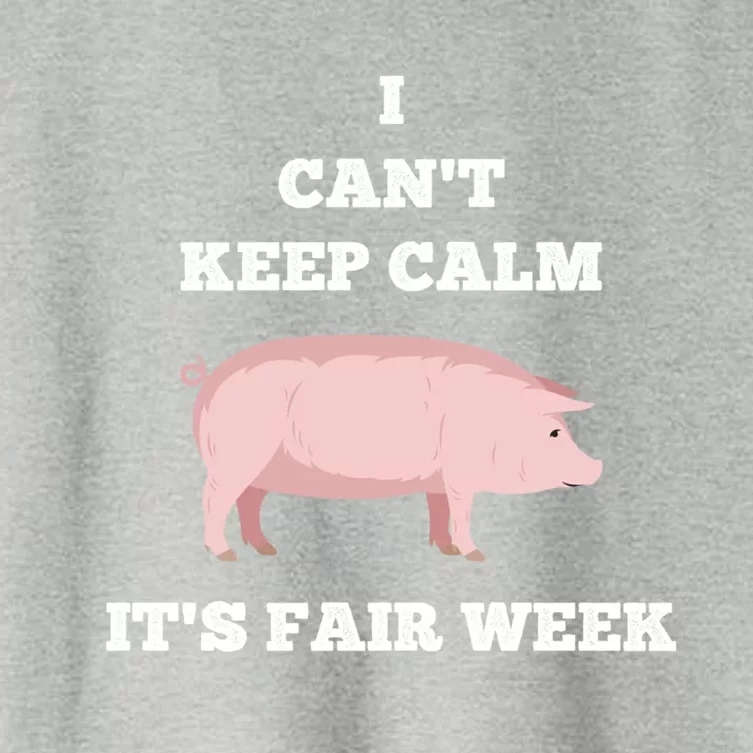 Pig I Can't Keep Calm Country State Fair Week Cool Gift Women's Crop Top Tee