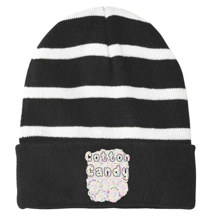 Pretend IM Cotton Cute Candy Easy Lazy Last Minute Party Bd Striped Beanie with Solid Band