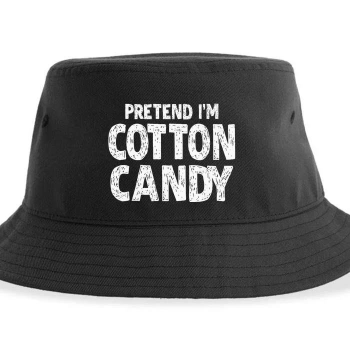 Pretend Im Cotton Candy Easy Halloween Costume Sustainable Bucket Hat