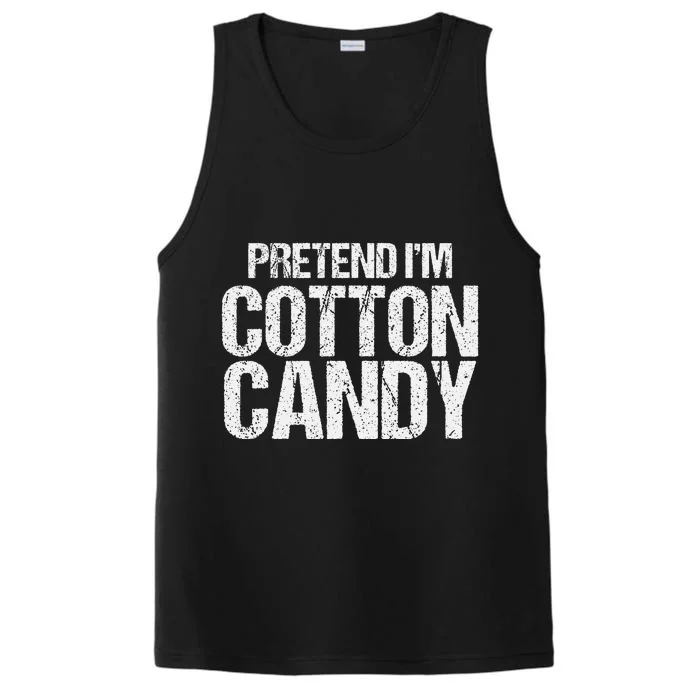 Pretend I'm Cotton Candy Easy Halloween Costume Performance Tank