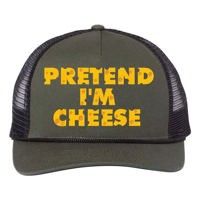 Pretend Im Cheese Halloween Dairy Milk Food Lover Cheddar Retro Rope Trucker Hat Cap