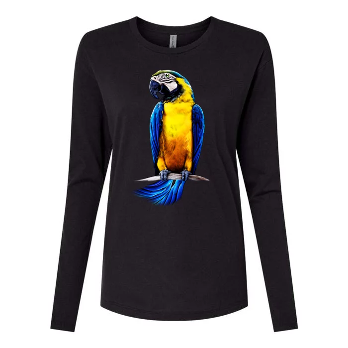 Parrot In Clouds Womens Cotton Relaxed Long Sleeve T-Shirt