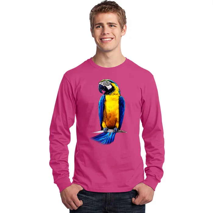 Parrot In Clouds Long Sleeve Shirt