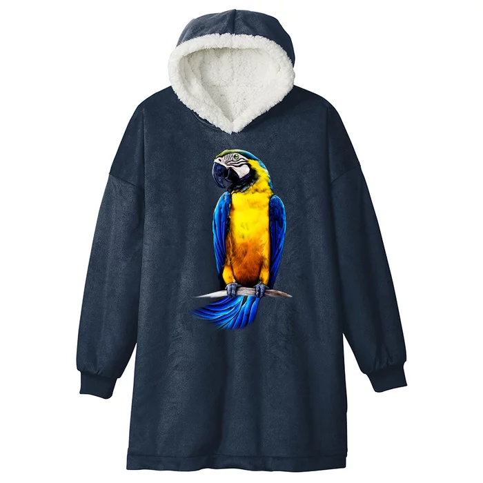 Parrot In Clouds Hooded Wearable Blanket