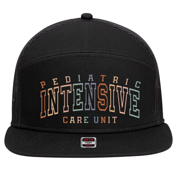 Pediatric Intensive Care Unit Picu 7 Panel Mesh Trucker Snapback Hat