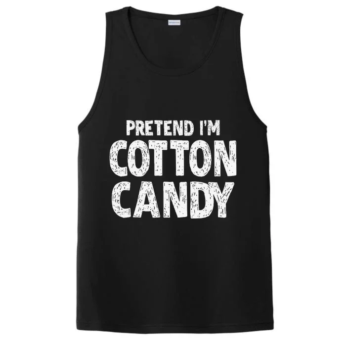 Pretend Im Cotton Candy Easy Halloween Costume Performance Tank