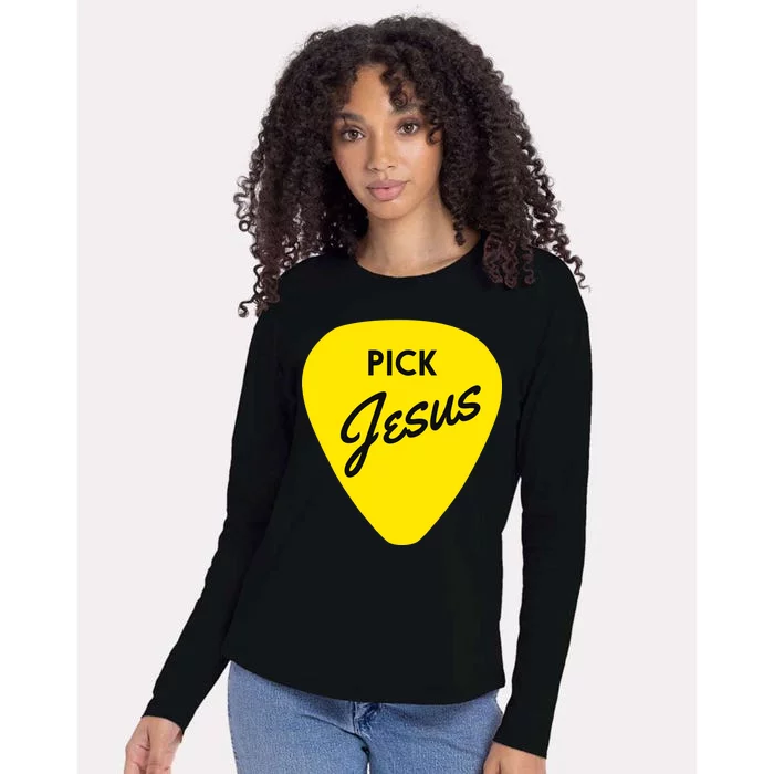 Pick Jesus Womens Cotton Relaxed Long Sleeve T-Shirt