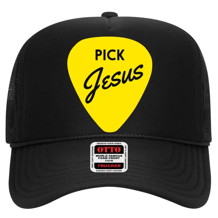 Pick Jesus High Crown Mesh Trucker Hat