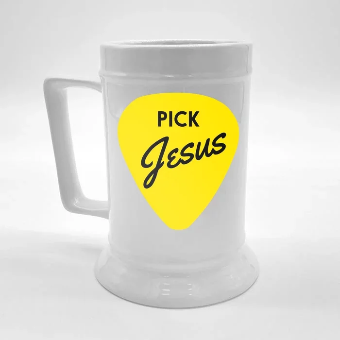 Pick Jesus Front & Back Beer Stein