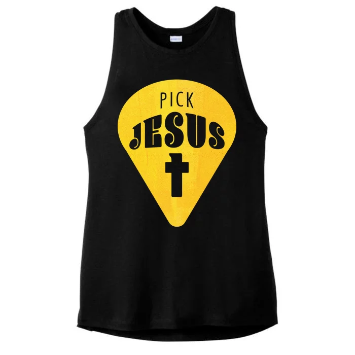 Pick Jesus Christian Ladies Tri-Blend Wicking Tank