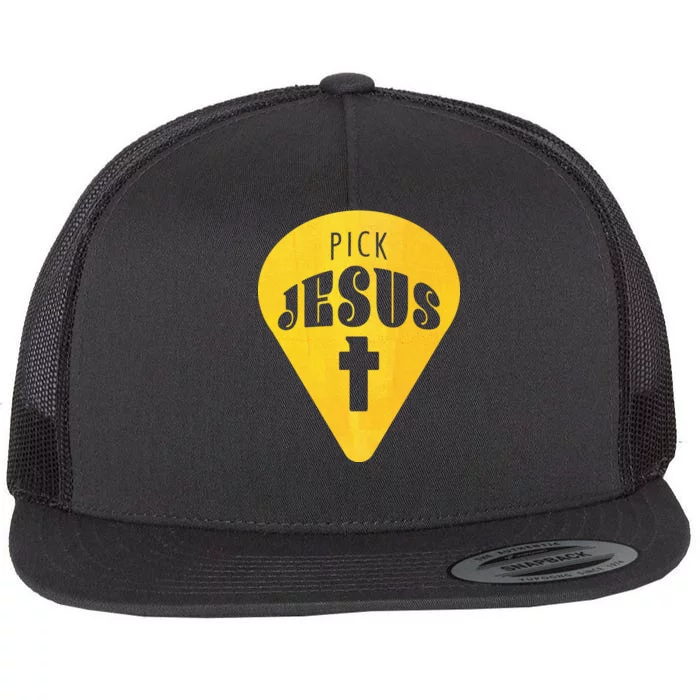 Pick Jesus Christian Flat Bill Trucker Hat