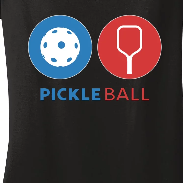 Pickleball Women's V-Neck T-Shirt