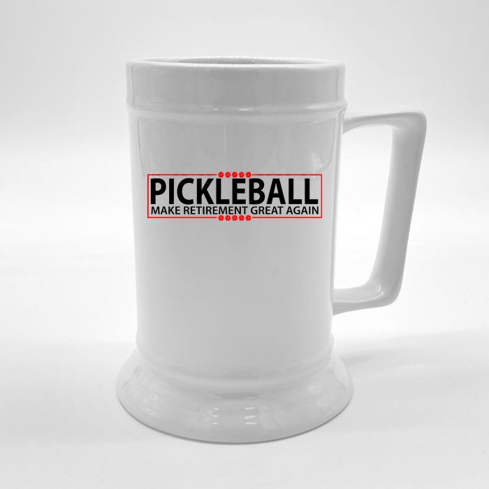 Pickleball Make Retirement Great Again Front & Back Beer Stein