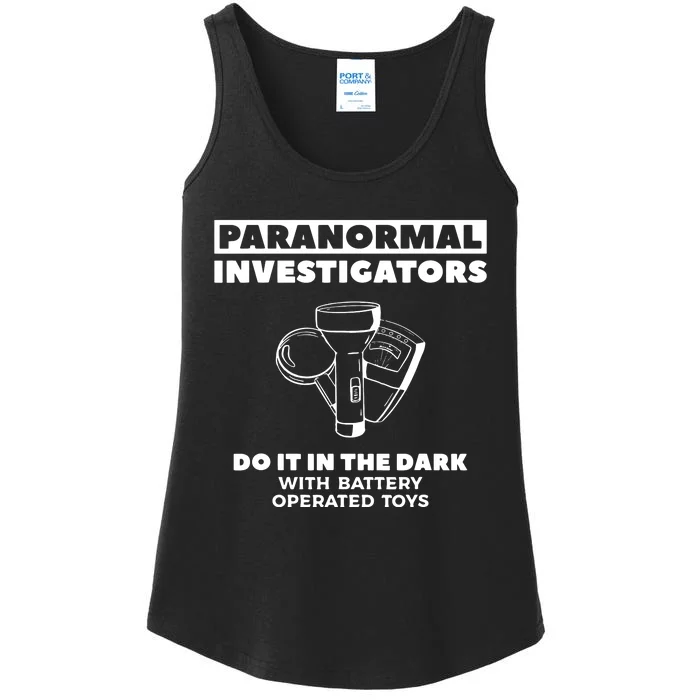 Paranormal Investigators Do It In The Dark Ghost Hunting Ladies Essential Tank