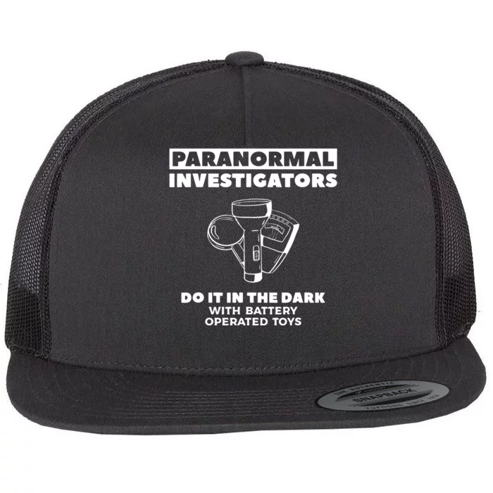 Paranormal Investigators Do It In The Dark Ghost Hunting Flat Bill Trucker Hat