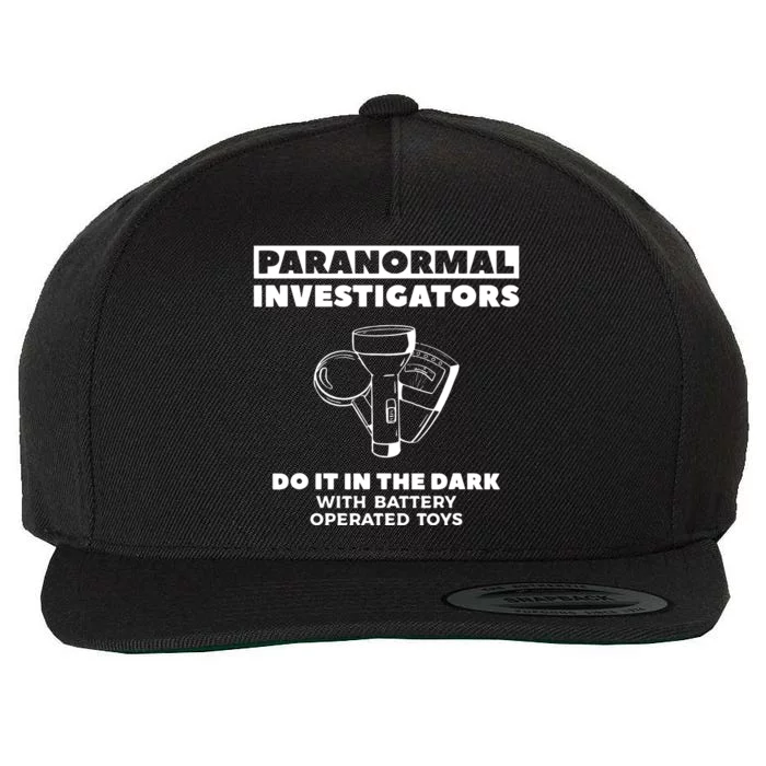 Paranormal Investigators Do It In The Dark Ghost Hunting Wool Snapback Cap