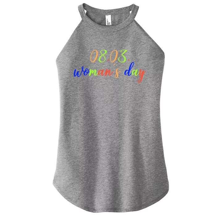 Pride International Day Funny Gift Women’s Perfect Tri Rocker Tank