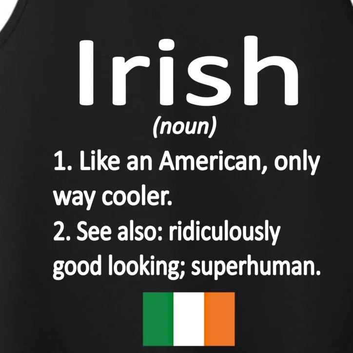 Proud Irish Definition Ireland Flag Irish Roots Gift Performance Tank