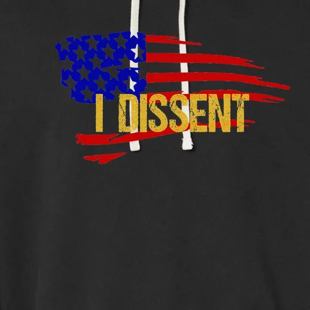 Patriotic I Dissent Vote For Democracy Distressed Garment-Dyed Fleece Hoodie