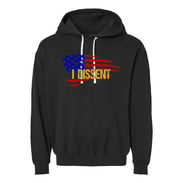 Patriotic I Dissent Vote For Democracy Distressed Garment-Dyed Fleece Hoodie