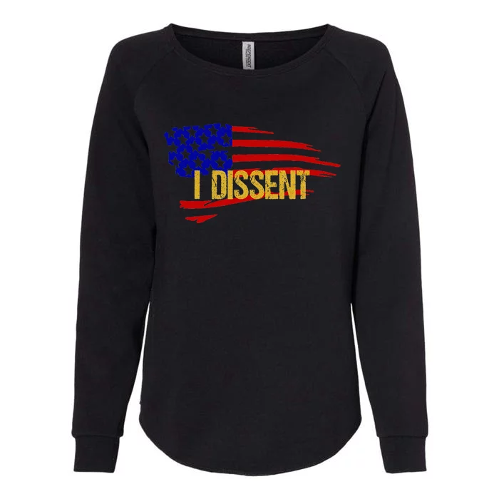 Patriotic I Dissent Vote For Democracy Distressed Womens California Wash Sweatshirt