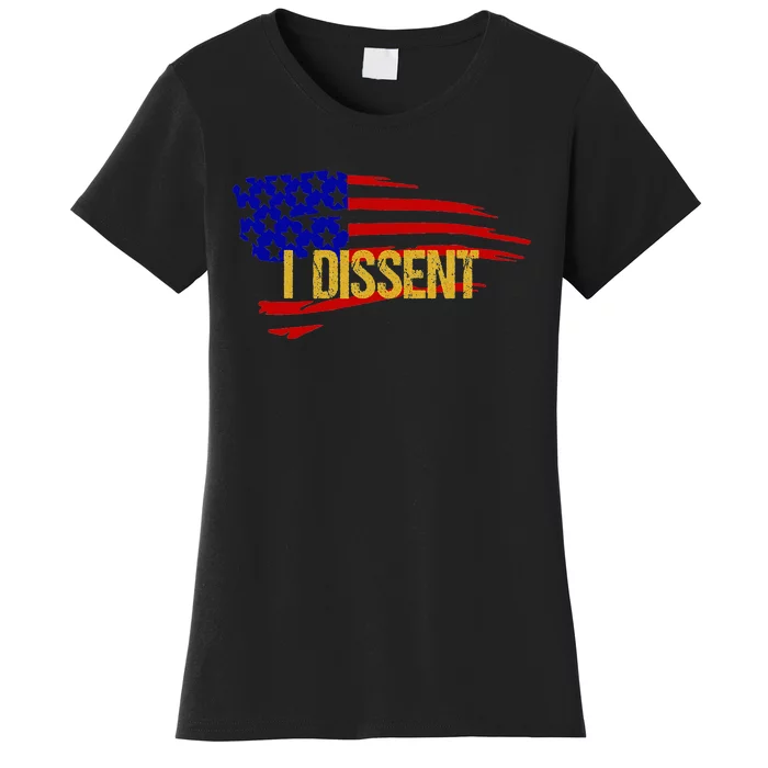 Patriotic I Dissent Vote For Democracy Distressed Women's T-Shirt