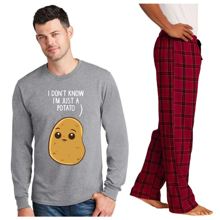 Potatoes I Dont Know Im Just A Potato Gift Long Sleeve Pajama Set