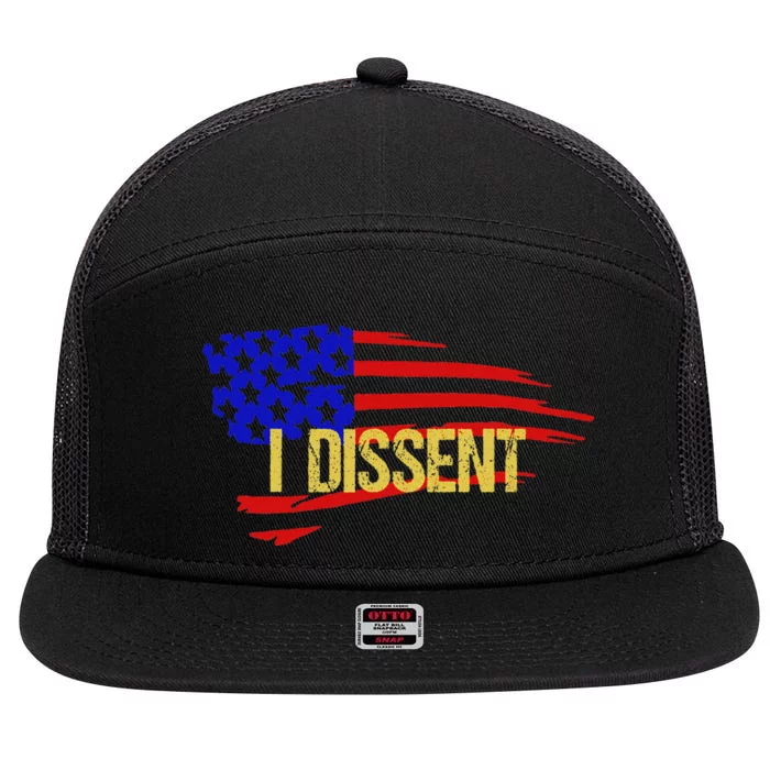 Patriotic I Dissent Vote Democracy 7 Panel Mesh Trucker Snapback Hat