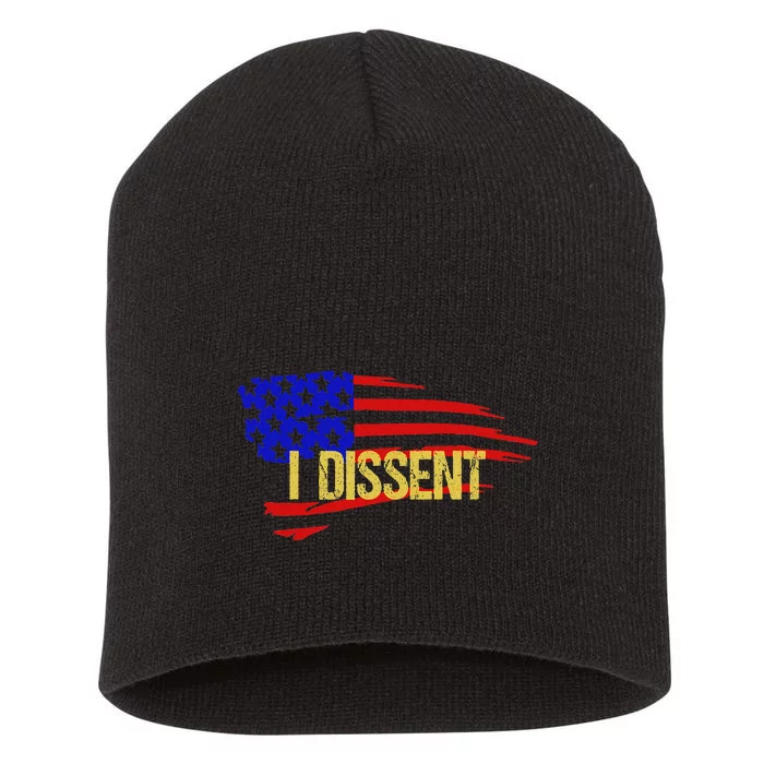 Patriotic I Dissent Vote Democracy Short Acrylic Beanie