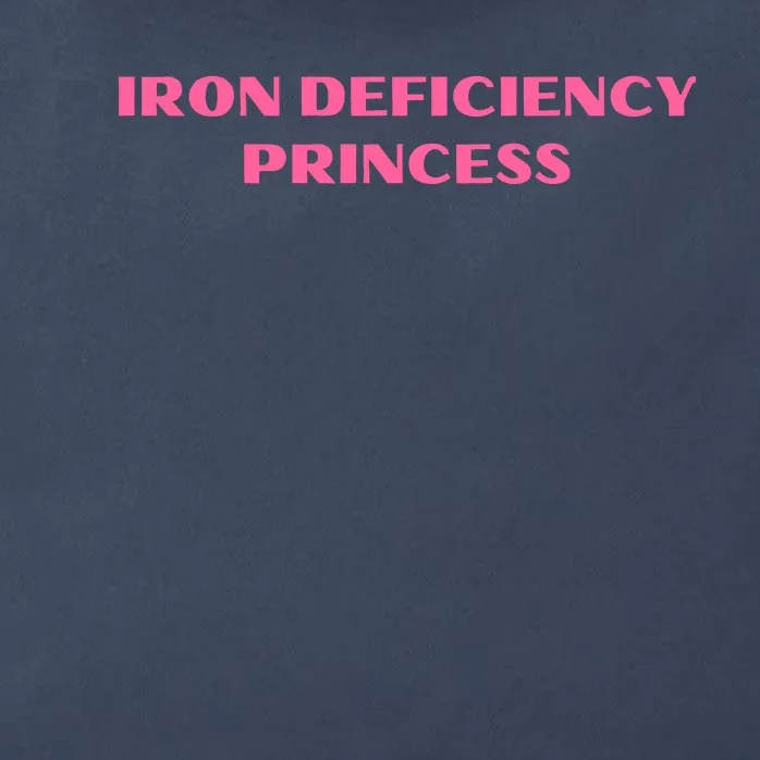 Pink Iron Deficiency Princess Zip Tote Bag