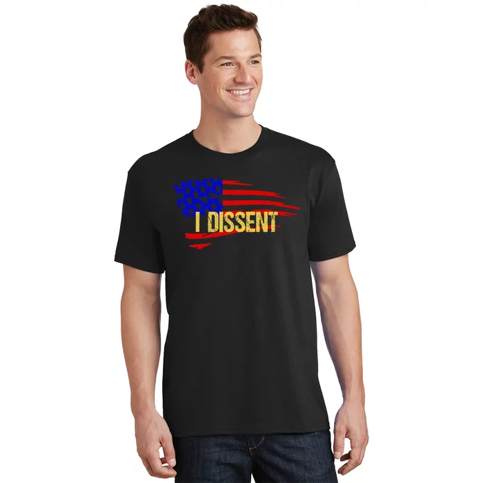 Patriotic I Dissent Vote Democracy Distressed Design T-Shirt