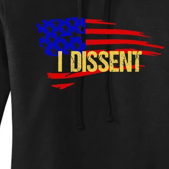 Patriotic I Dissent Vote Democracy Distressed Design Women's Pullover Hoodie