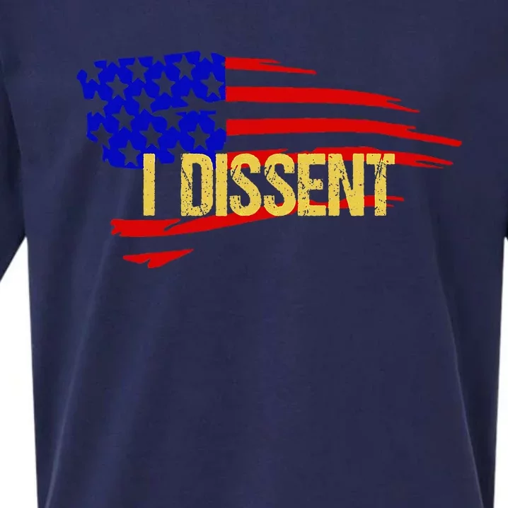 Patriotic I Dissent Vote Democracy Distressed Design Sueded Cloud Jersey T-Shirt