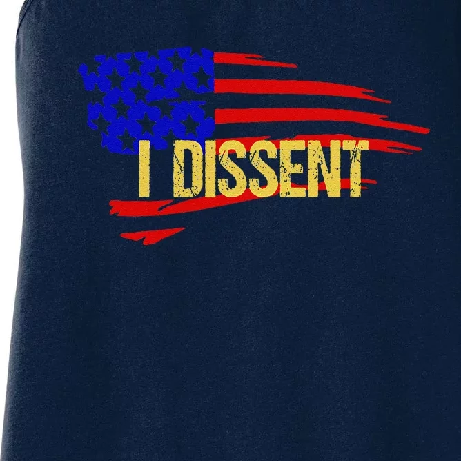 Patriotic I Dissent Vote Democracy Distressed Design Women's Racerback Tank