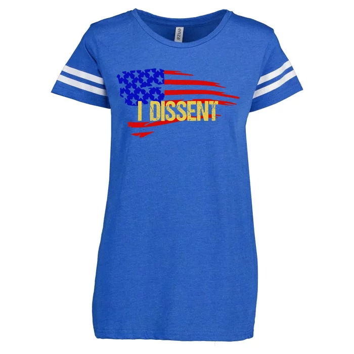 Patriotic I Dissent Vote Democracy Distressed Design Enza Ladies Jersey Football T-Shirt