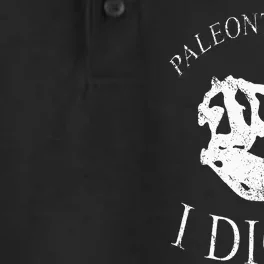 Paleontology I Dig It TRex Skull Dinosaur Fossil Funny Dry Zone Grid Performance Polo