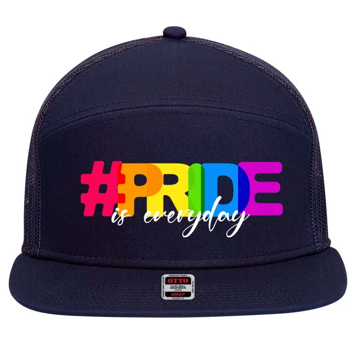 Pride Is Everyday 7 Panel Mesh Trucker Snapback Hat