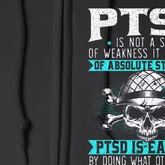 Ptsd Is Earned By Doing What Others Fear Stress Disorder Full Zip Hoodie