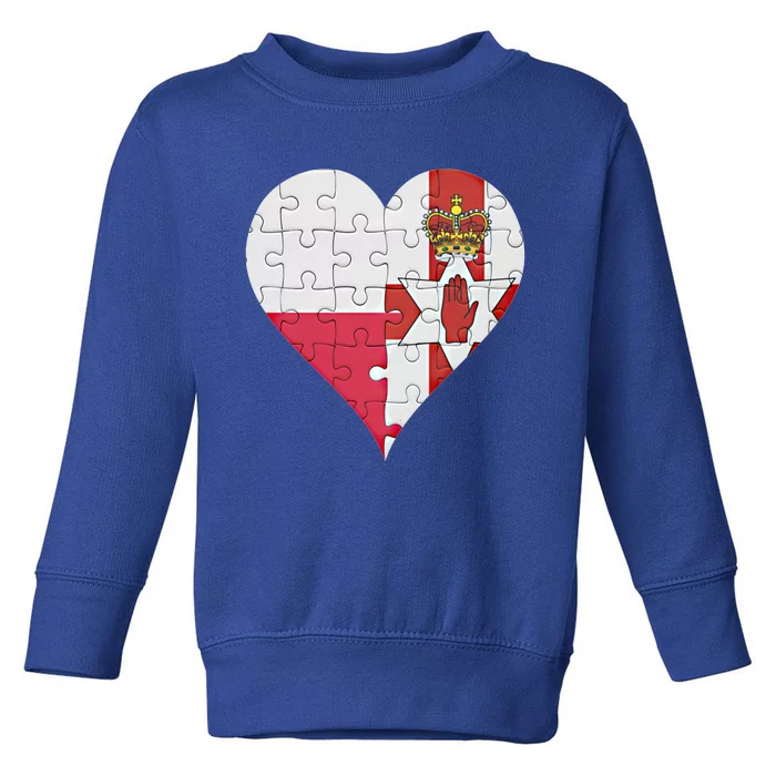 Polish Irish Flag Heart Funny Gift Toddler Sweatshirt