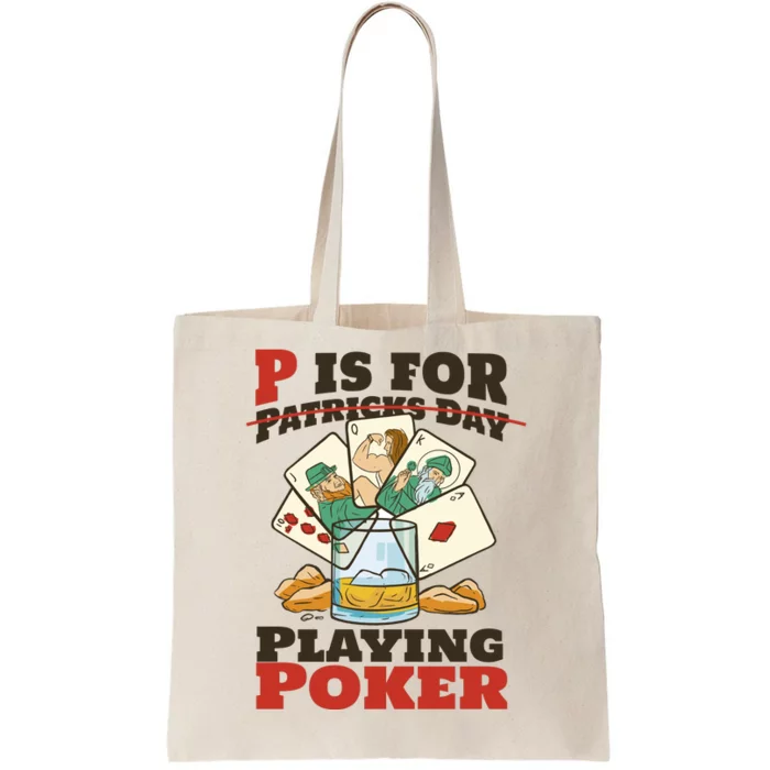 P Is For Poker St Patrick's Day Tote Bag